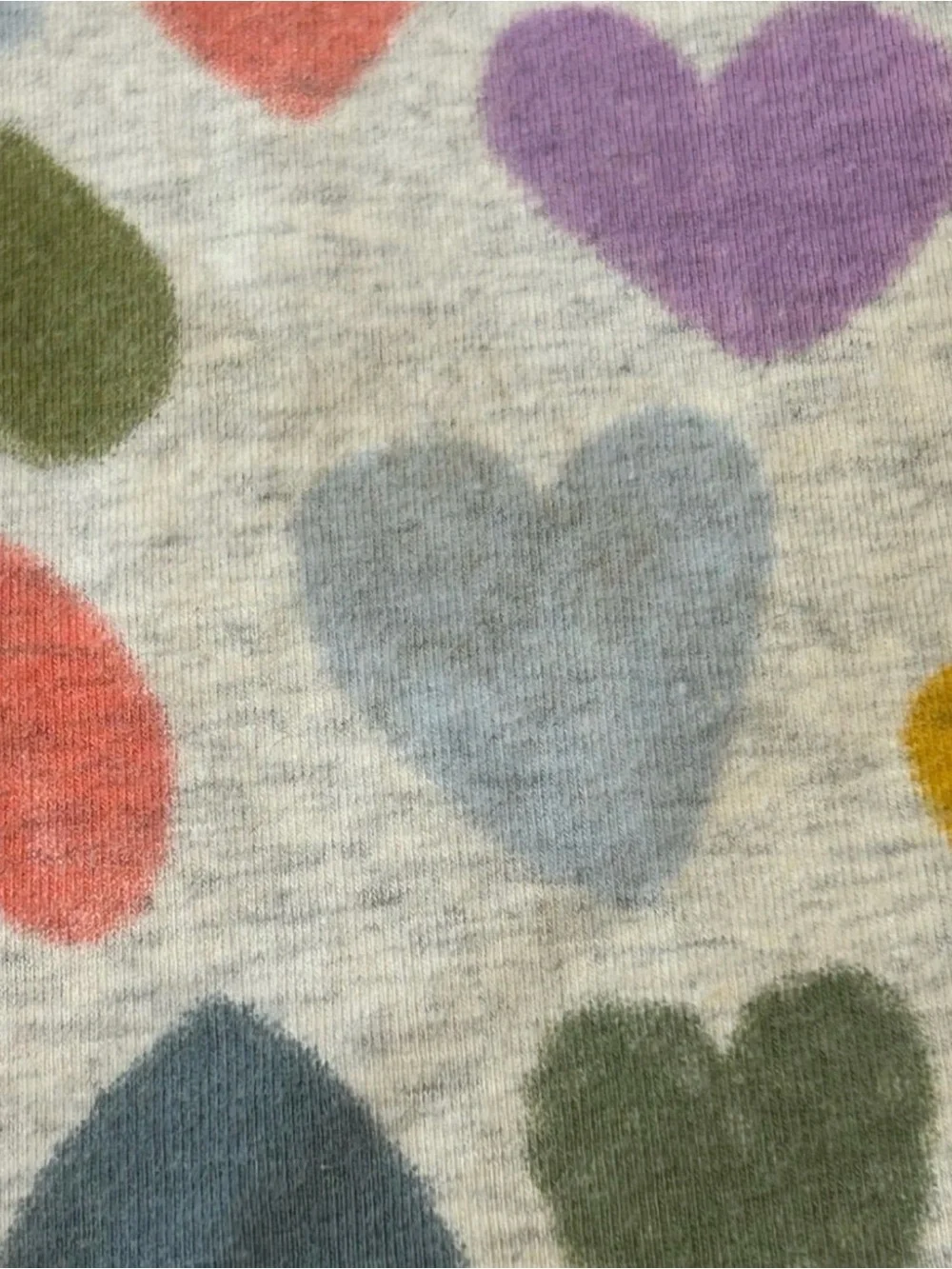 Carter's Sage Green Floral Top with Multicolor Heart Leggings Set